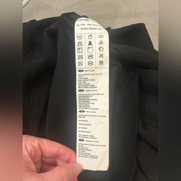 Joseph Ribkoff Women’s Tunic Top 10 Black Pockets Buttons V Neck - Picture 4 of 11